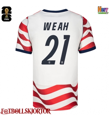 Förenta stater Timothy Weah #21 Hemmatröja VM 2026 Kortärmad
